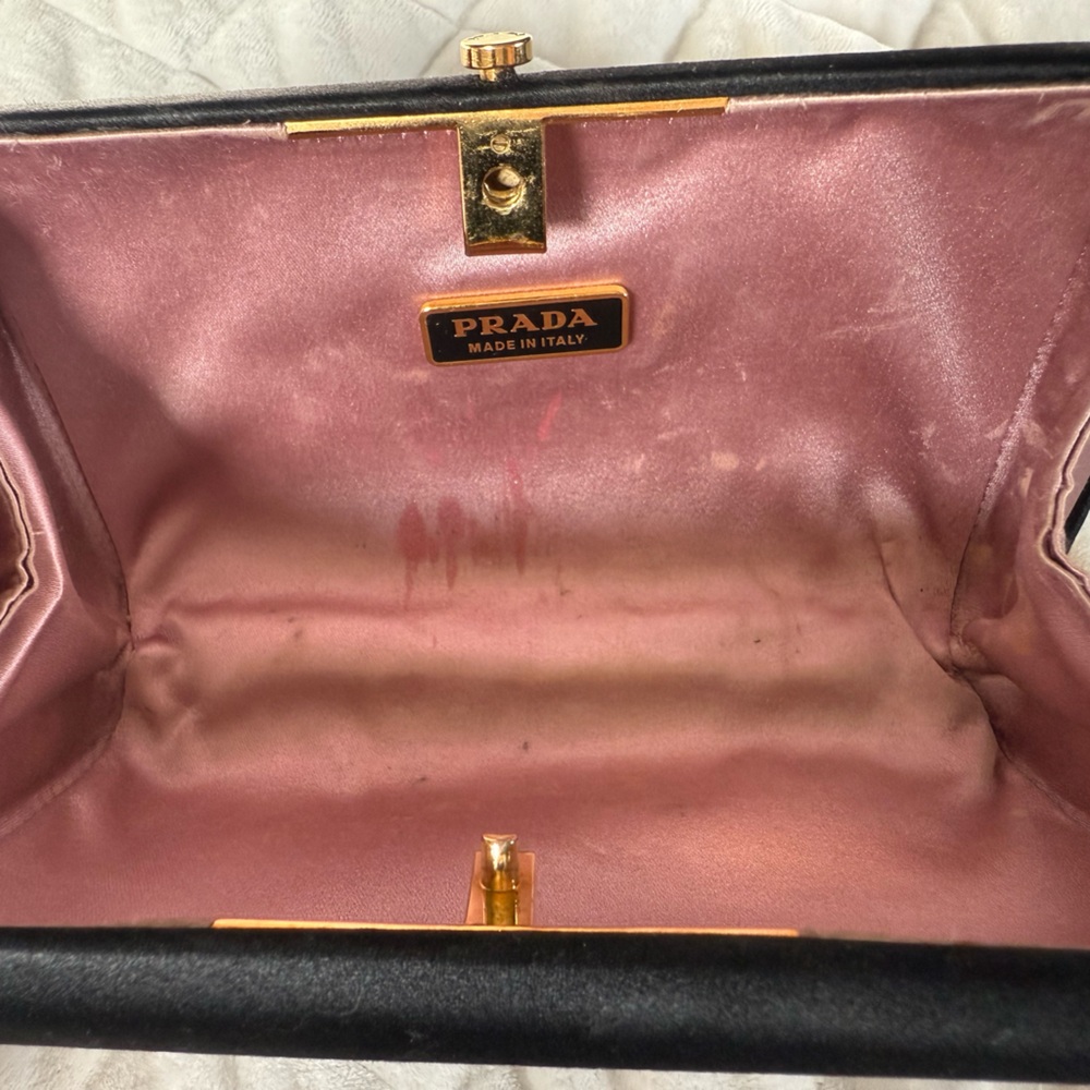 🖤Prada Satin Black Clutch 🖤 - Picture 9 of 16